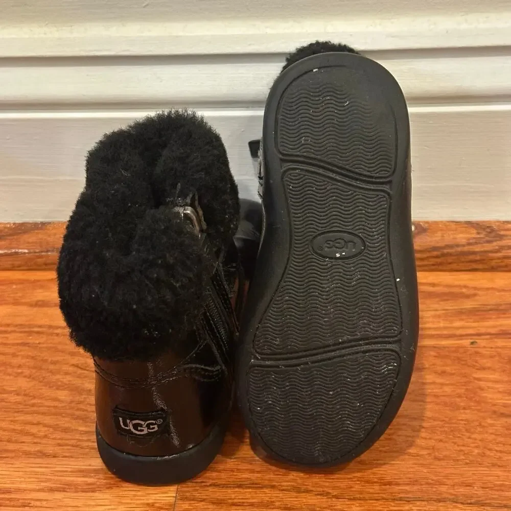 UGG Gemma patent leather boot sz 8.5 Black Patent Leather Uggs